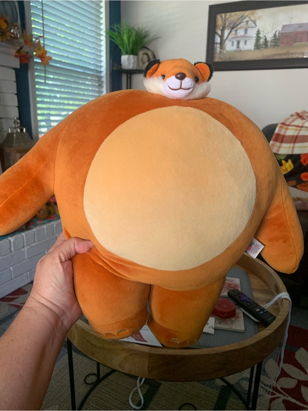 Charming Tiny Headed Orange Fox Baystock Large 15-Inch Plush